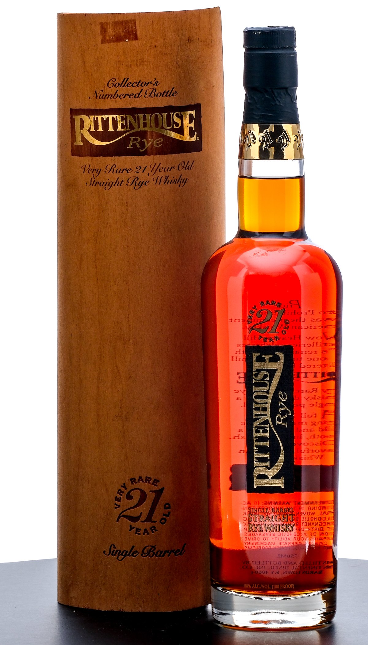 Rittenhouse 21 Year Old Very Rare Single Barrel Straight Rye 2005