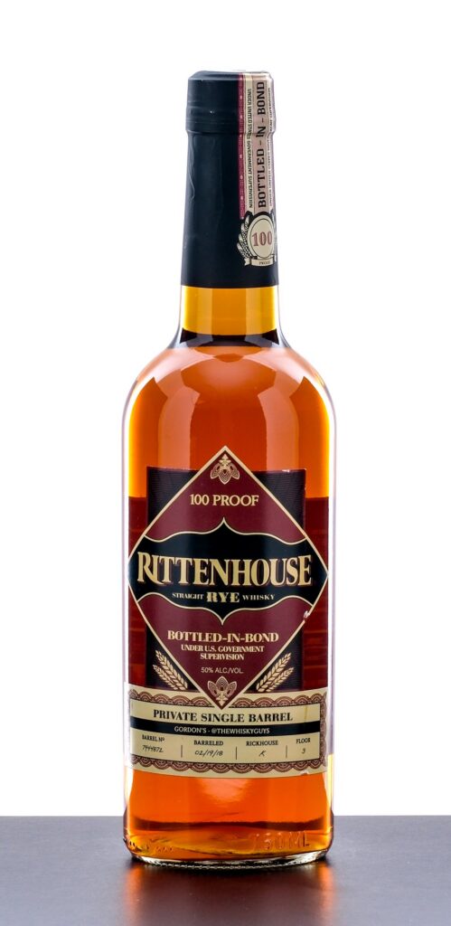 Rittenhouse Straight Rye Whiskey Bottled in Bond Private Single Barrel Gordon's - @TheWhiskeyGuys