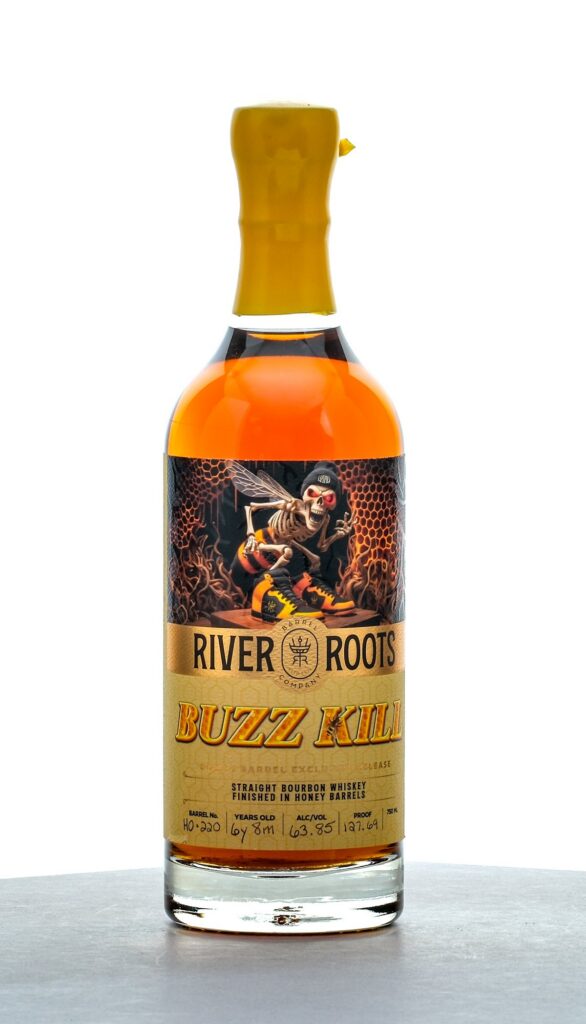 River Roots Buzz Kill 6 Year 8 Month Single Barrel Honey Barrel Finished Straight Bourbon