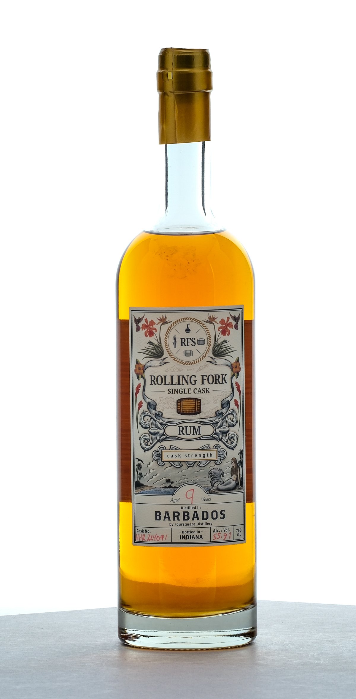 Rolling Fork 9 Year Cask Strength Single Cask Barbados Rum