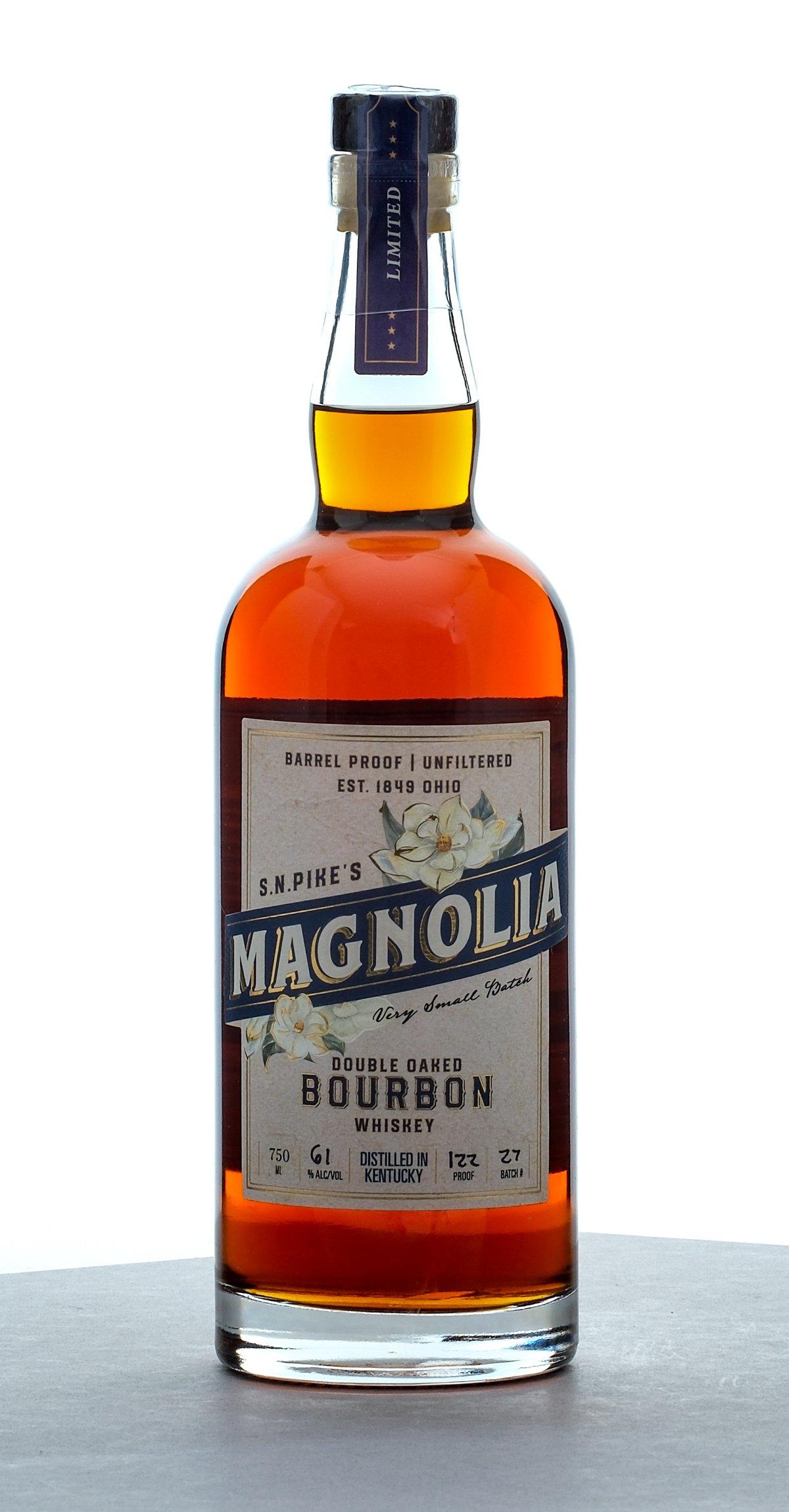 S.N. Pike's Magnolia Very Small Batch Barrel Proof Double Oaked Bourbon Batch #27
