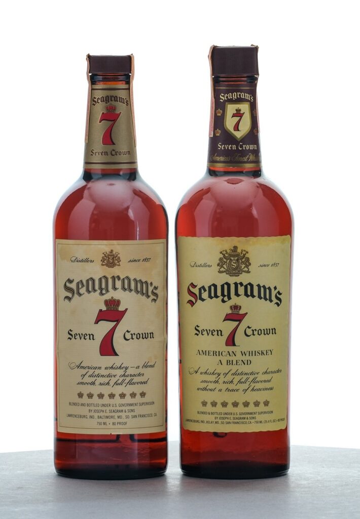 Seagram's 7 Crown American Blended Whiskey Vintage Group (2 Bottles)