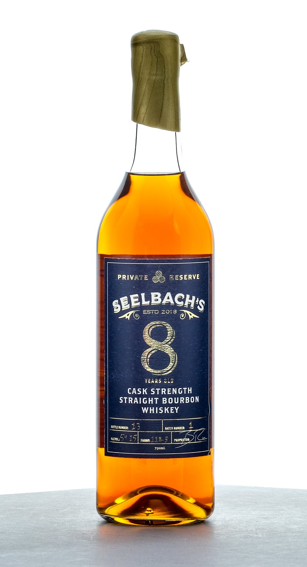 Seelbach's Private Reserve 8 Year Cask Strength Bourbon Batch 1