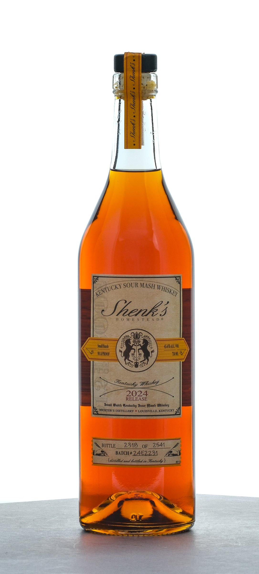 Shenk's Homestead Small Batch Kentucky Sour Mash Whiskey Batch No.24E2231