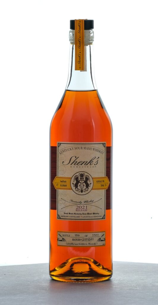Shenk's Homestead Small Batch Sour Mash Whiskey Batch # 21F1897