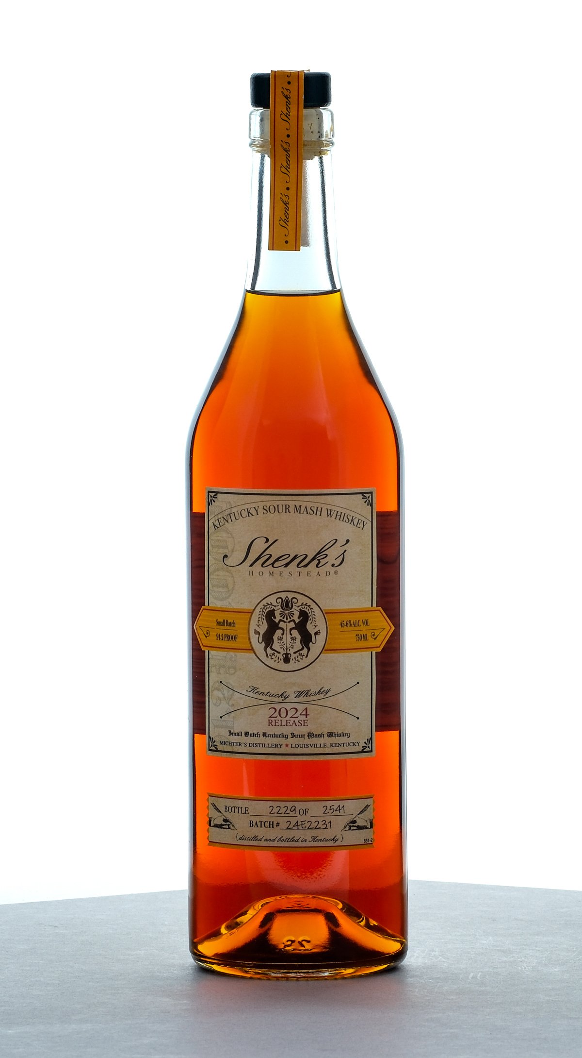 Shenk's Homestead Small Batch Sour Mash Whiskey Batch #24E2231