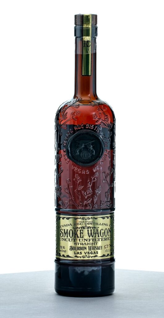 Smoke Wagon Uncut Unfiltered Barrel Strength Straight Bourbon Batch Number 1356