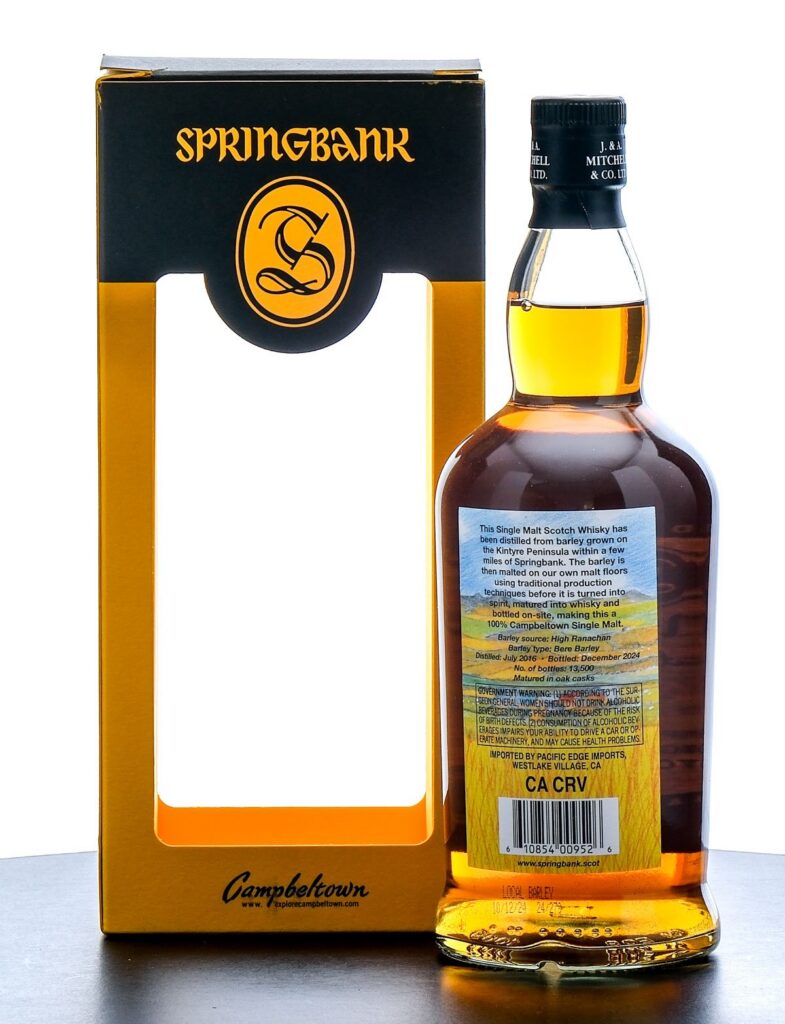 Springbank 8 Year Local Barley Single Malt Scotch 700mL (2024)