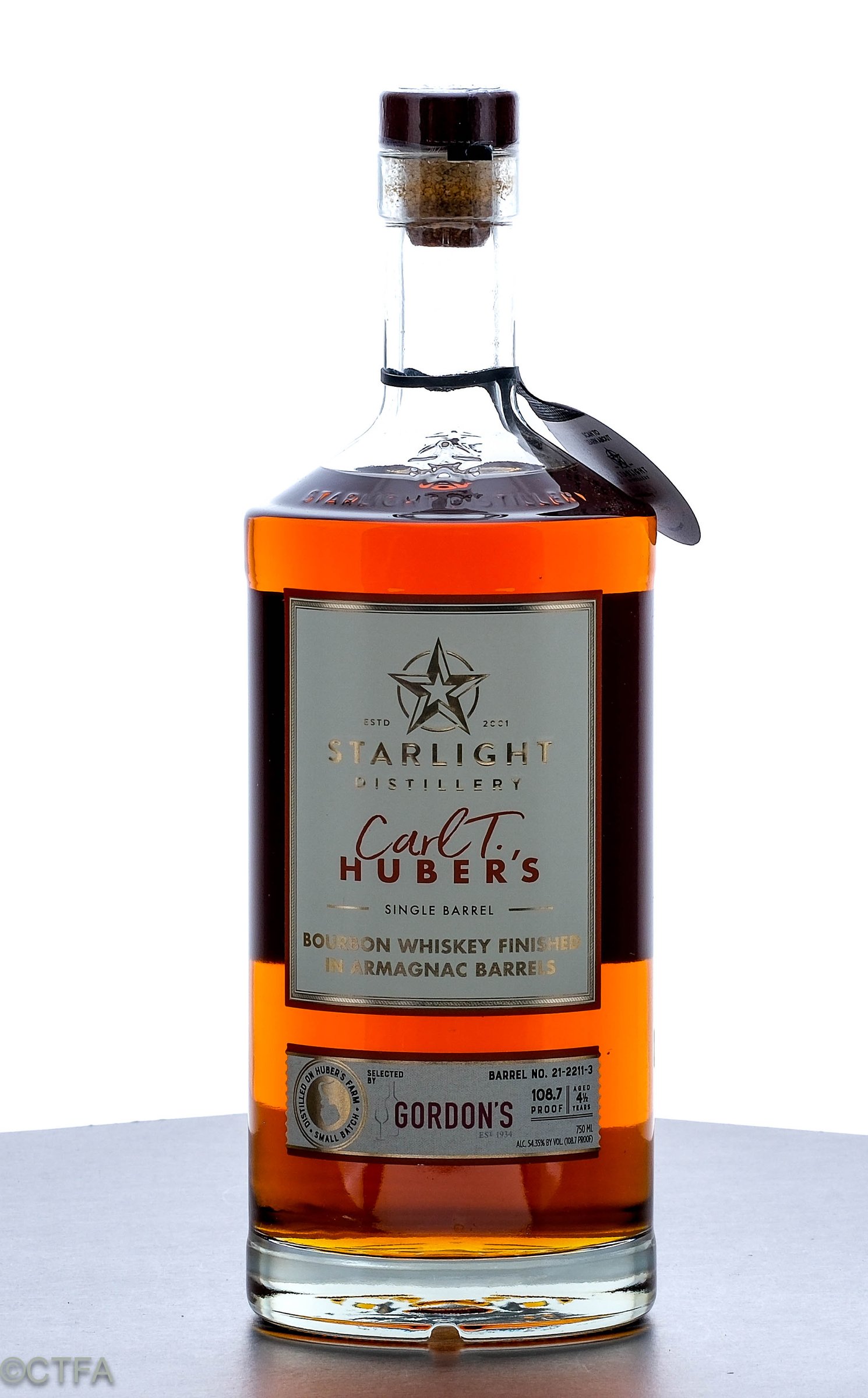 Starlight Distillery Carl T. Huber's Single Barrel Bourbon (4.5yr)