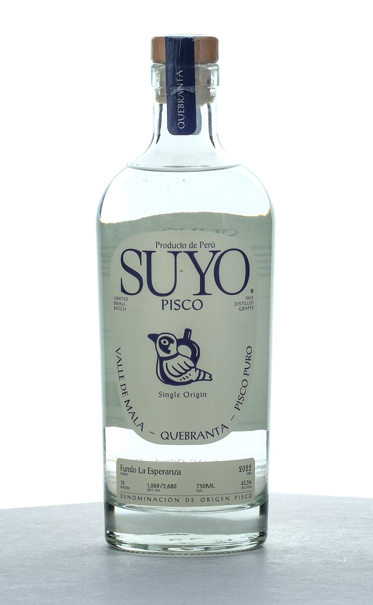 Suyo Quebranta Pisco Single Origin Limited Small Batch Edicion 10 2022