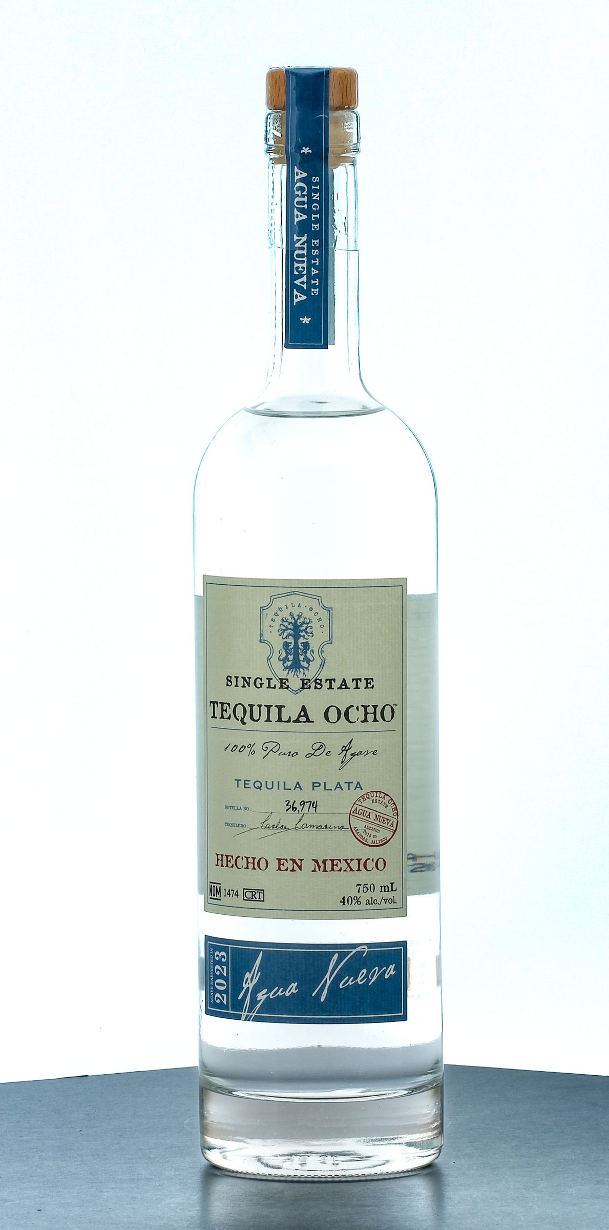 Tequila Ocho Plata Single Estate Agua Nueva