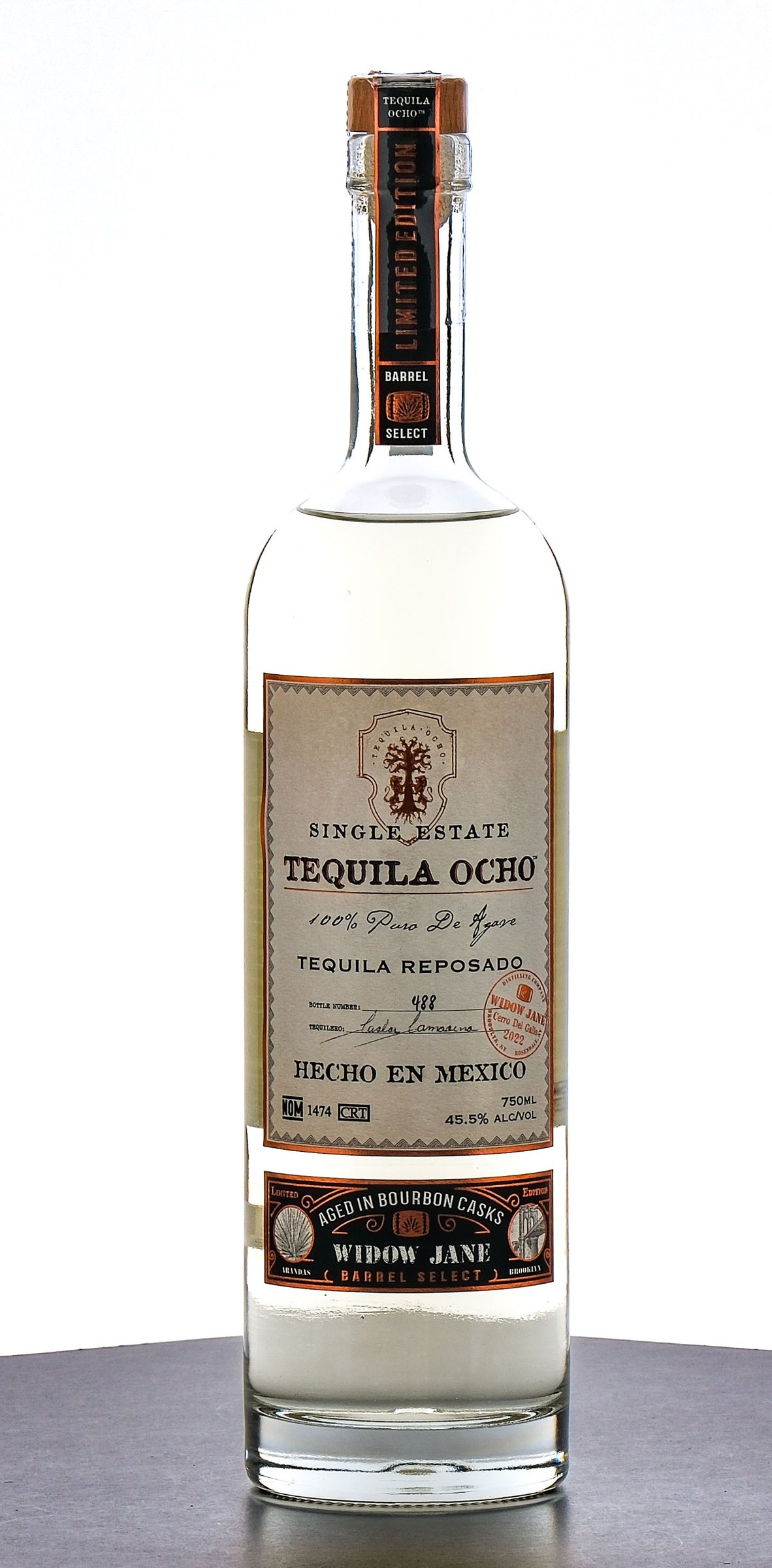 Tequila Ocho Widow Jane Barrel Select Reposado 2022