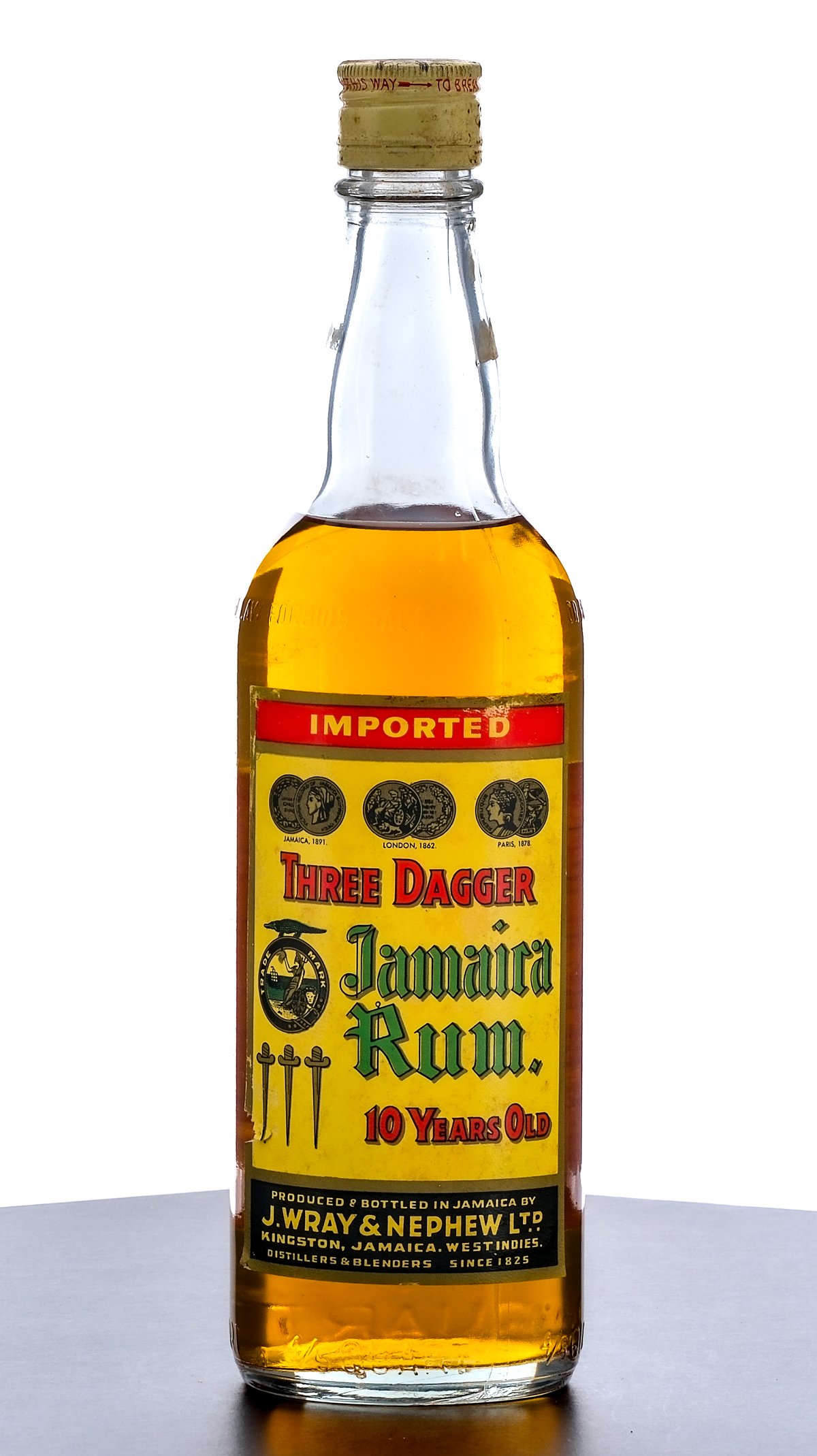 Three Dagger 10 Year Jamaica Rum Vintage Bottle