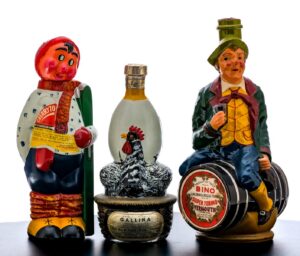 Three Vintage Decanters Group: Vermouth, Cherry Wine and Marsala Wine