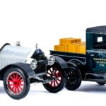 Two Jim Beam Bourbon Figural Vehicle Decanters