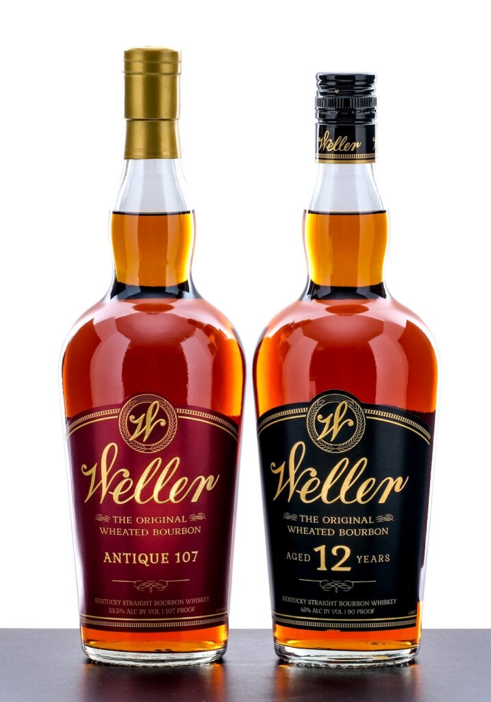 Weller Antique 107 & Weller 12 Year Wheated bourbon: Two Bottles