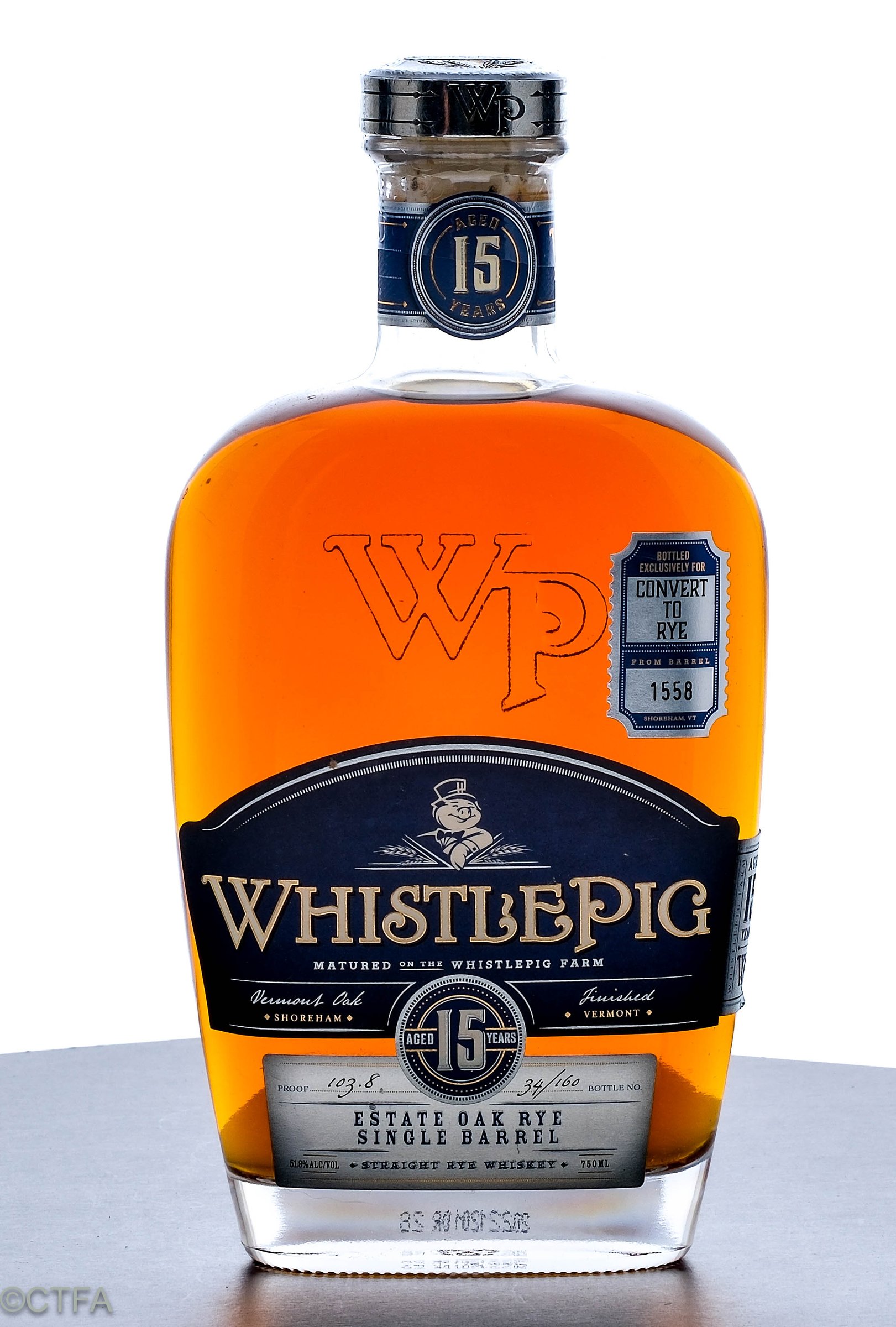 WhistlePig 15 Year Estate Oak Single Barrel Straight Rye