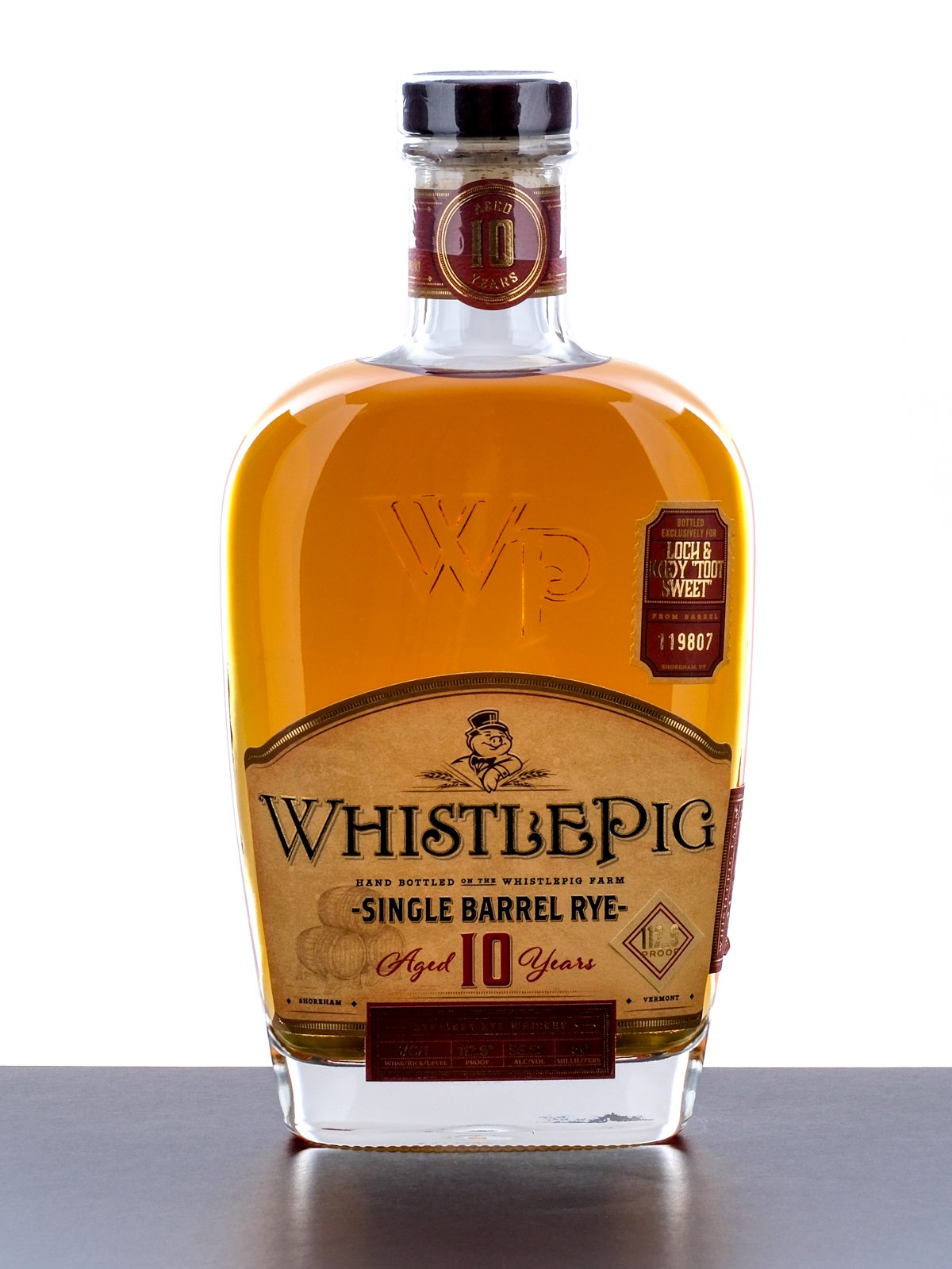 WhistlePig Exclusive Single Barrel Straight Rye 10 Year