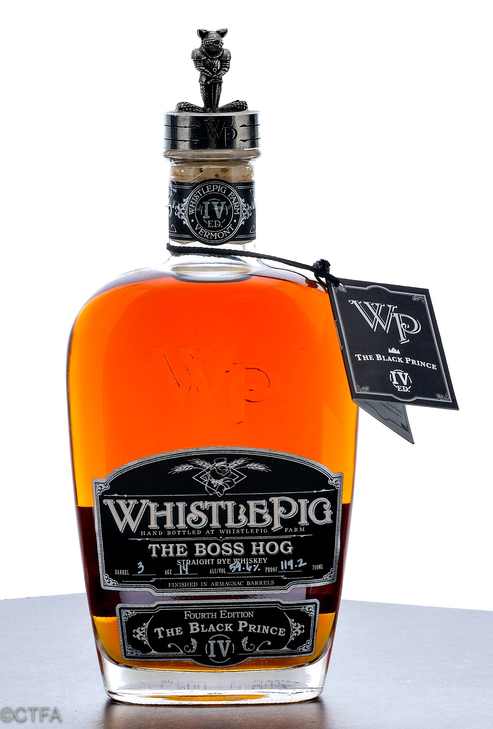 WhistlePig The Boss Hog IV Black Prince 14 Year Straight Rye 2017 *Recalled Topper*