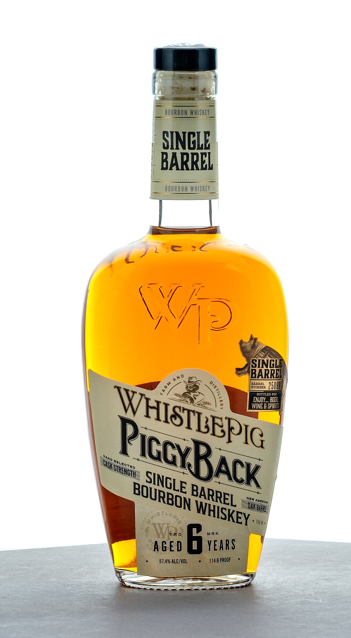 WhistlePig Whiskey Piggyback 6 Year Single Barrel Bourbon 2024