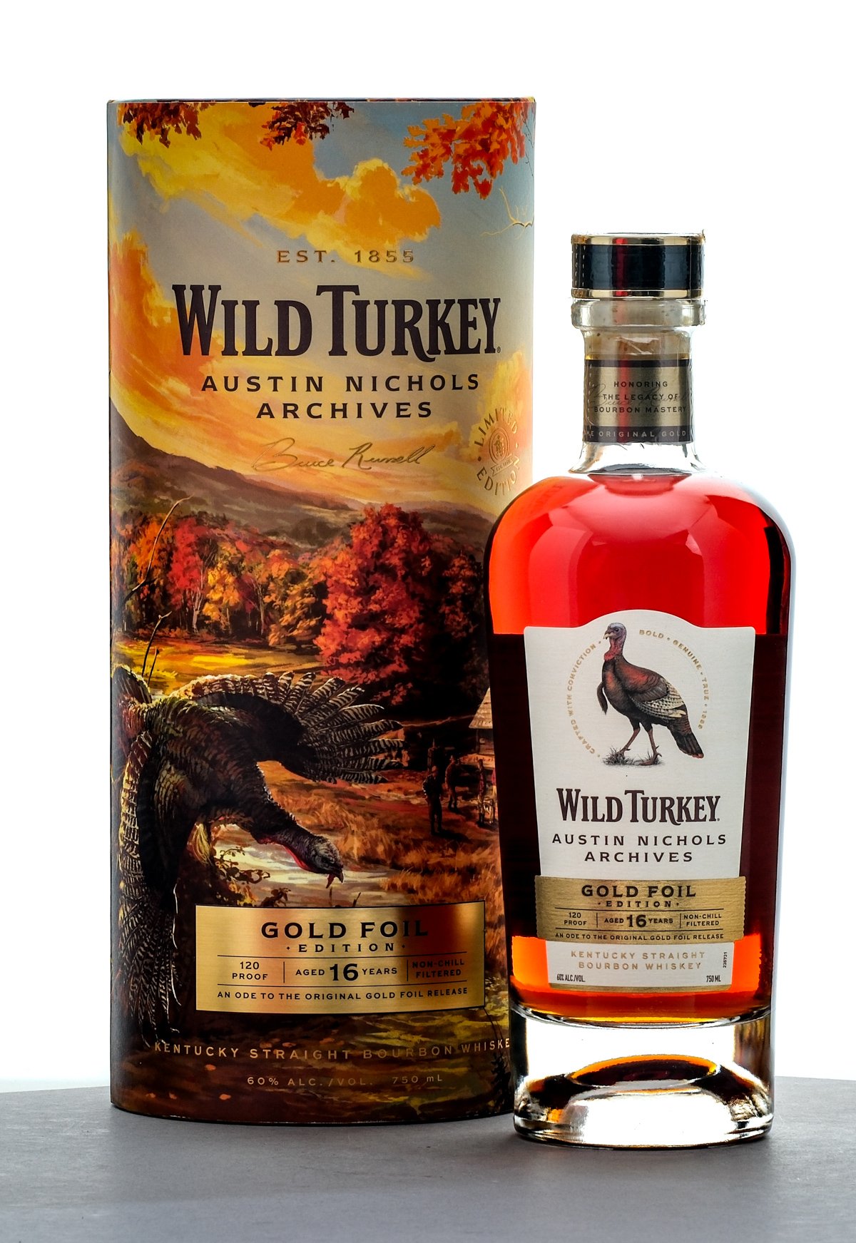 Wild Turkey Austin Nichols Archives 16 Year Gold Foil Limited Edition Straight Bourbon