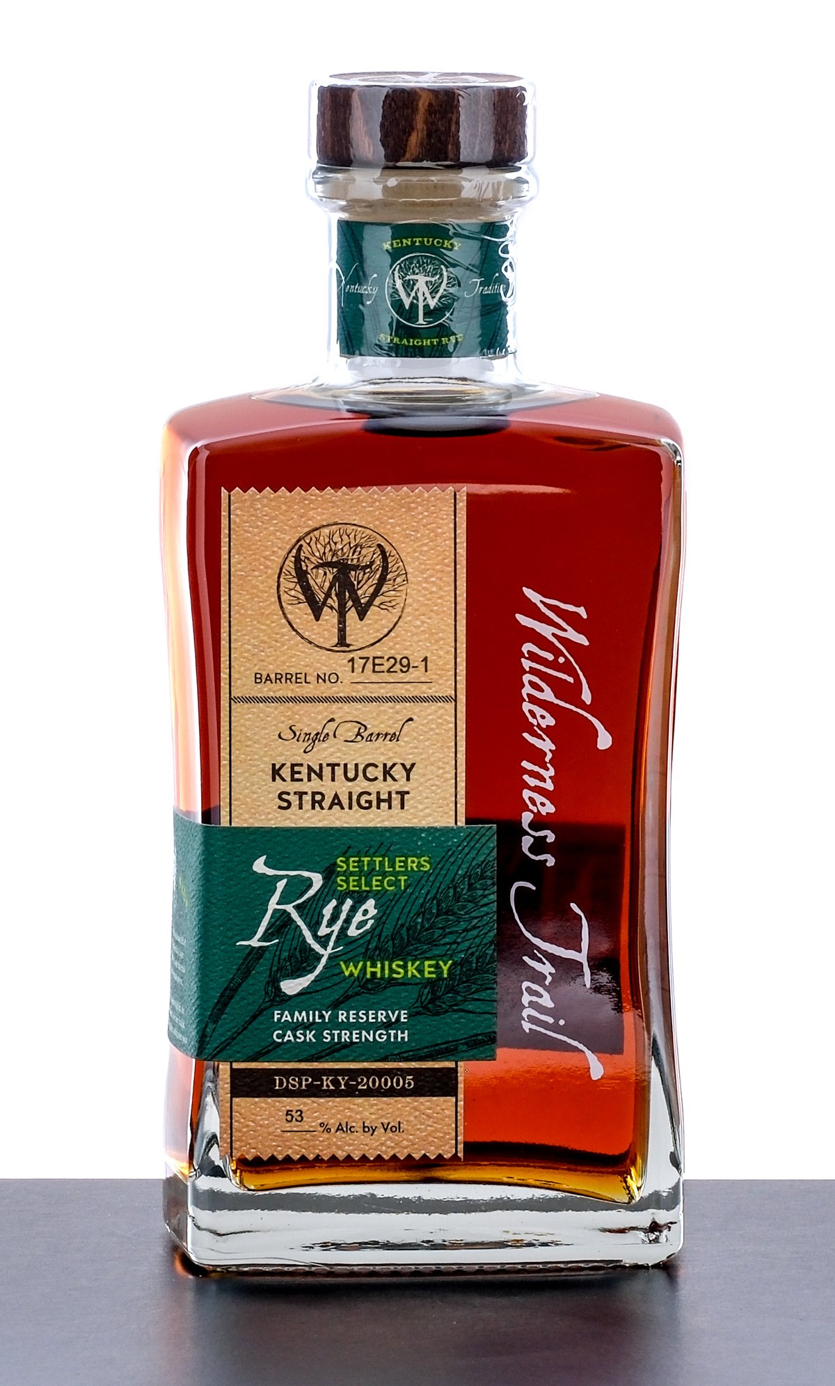 Wilderness Trail Single Barrel Settlers Select Rye Whiskey Family Reserve Cask Strength