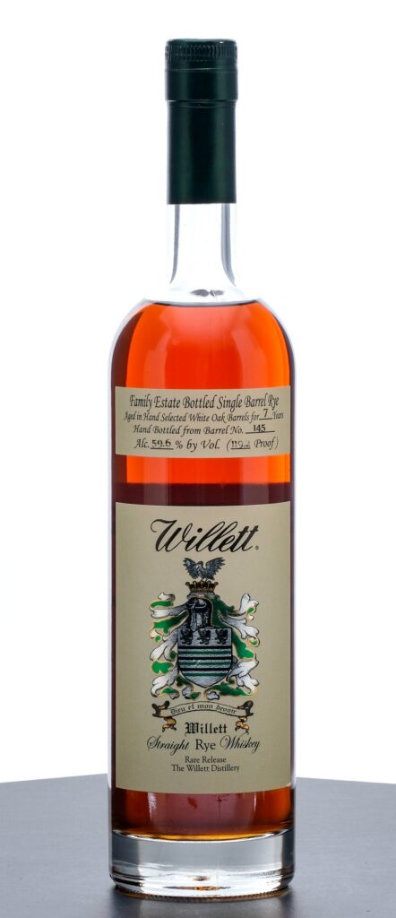 Willett Family Estate Bottled 7 Year Single Barrel Straight Rye