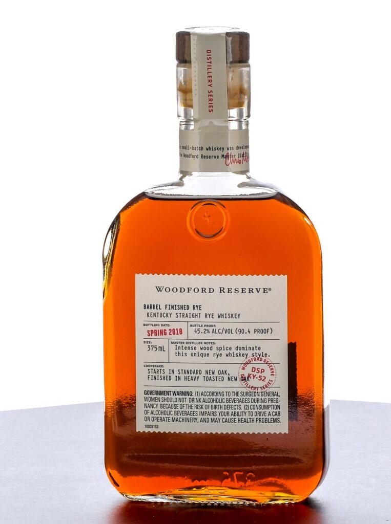 Woodford Reserve Barrel Finished Kentucky Straight Rye 375ml 2018