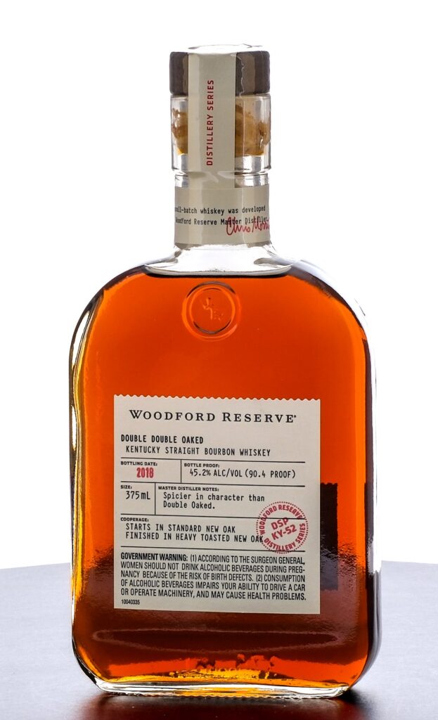 Woodford Reserve Double Double Oaked Kentucky Straight Bourbon 375ml 2018