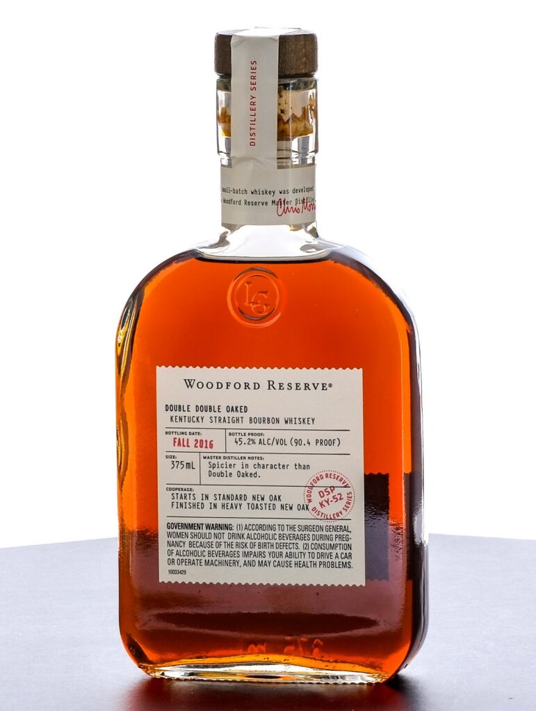 Woodford Reserve Double Double Oaked Kentucky Straight Bourbon 375ml 2016