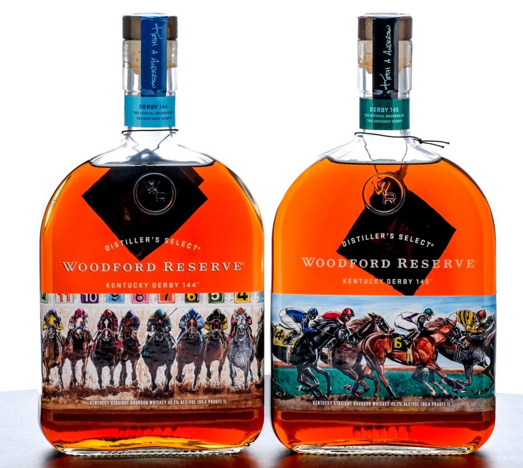 Woodford Reserve Kentucky Derby 144/145 Straight Bourbon Group (2 Bottles)