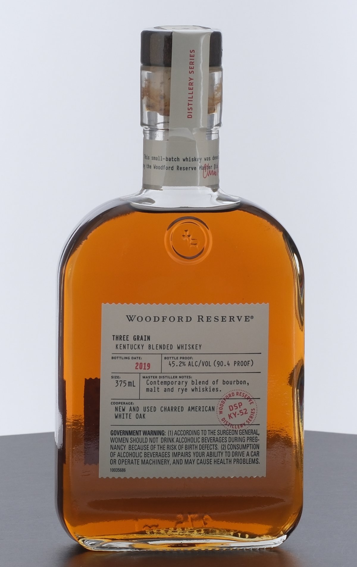 Woodford Reserve Three Grain Kentucky Blended Whiskey 375ml 2019