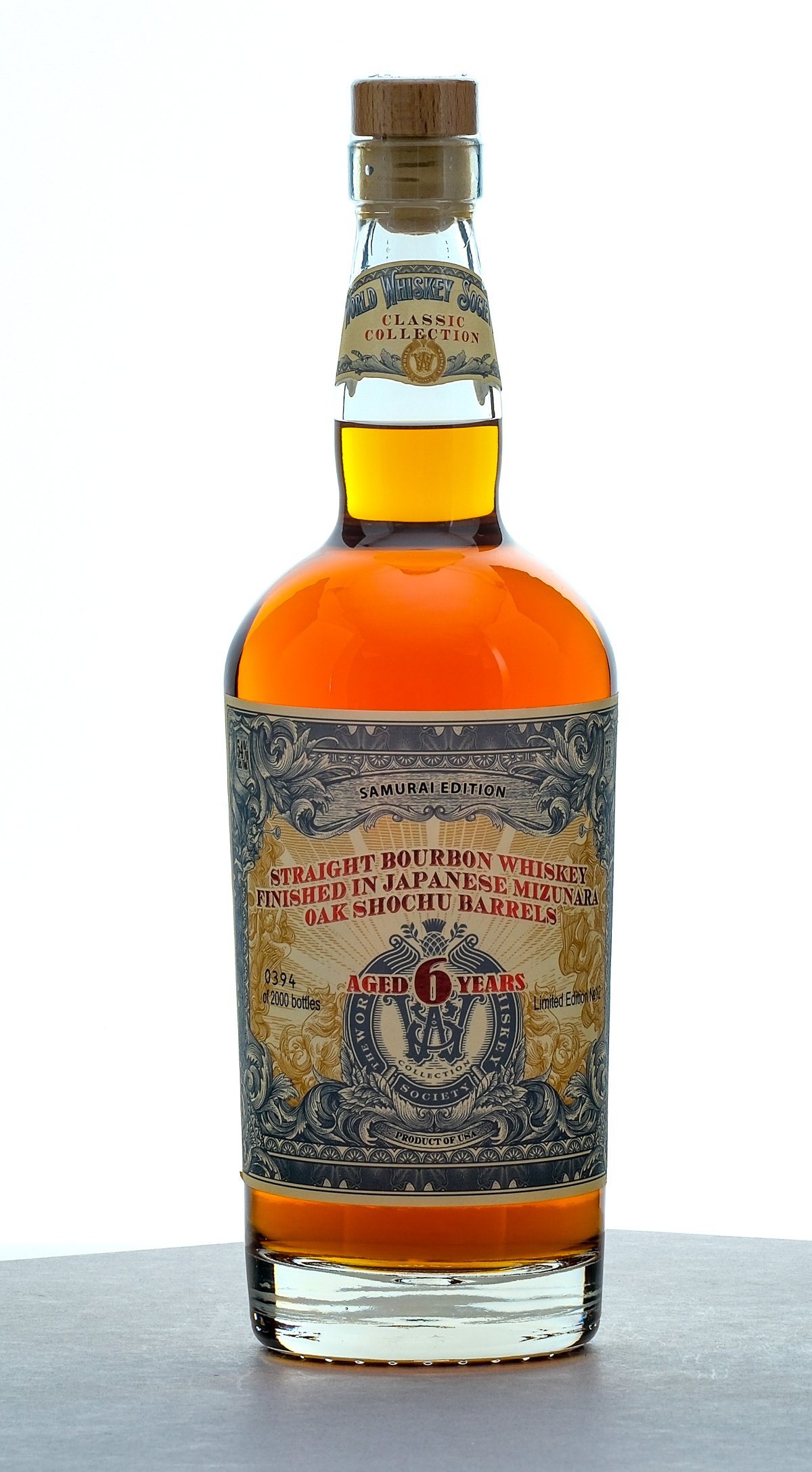 World Whiskey Society Samurai Edition 6 Year Mizunara Cask Finish Bourbon