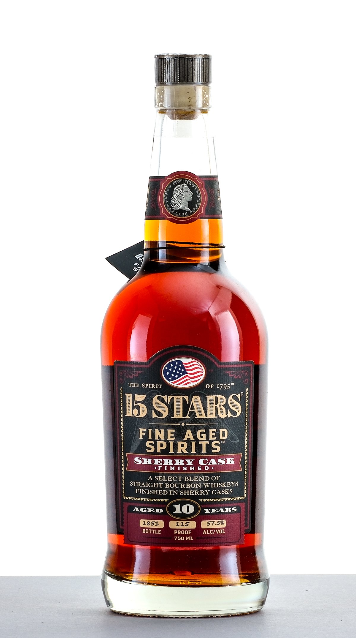 15 Stars Fine Aged Spirits Sherry Cask Finished 10 Year Old Bourbon