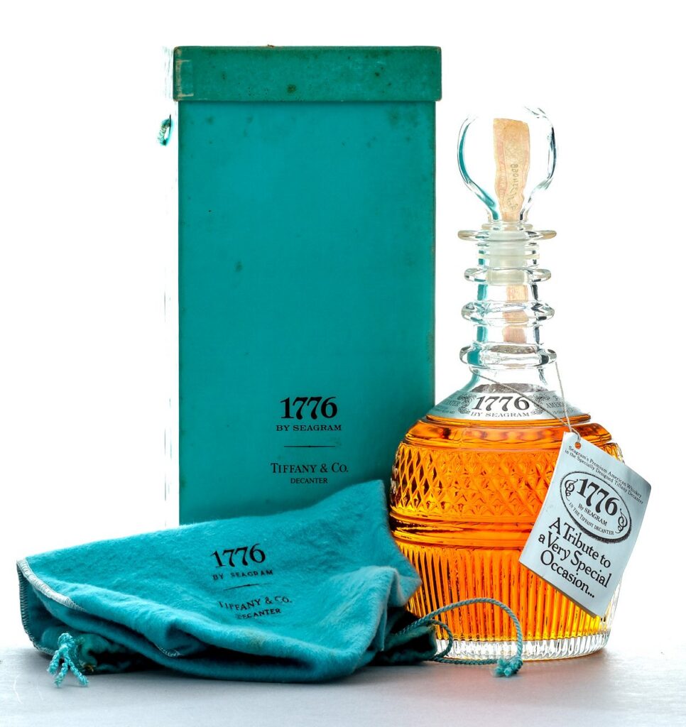 1776 by Seagram Bourbon Whiskey Tiffany & Co. Decanter