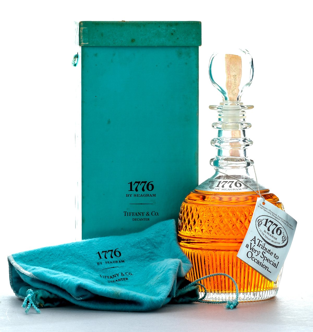 1776 by Seagram Bourbon Whiskey Tiffany & Co. Decanter