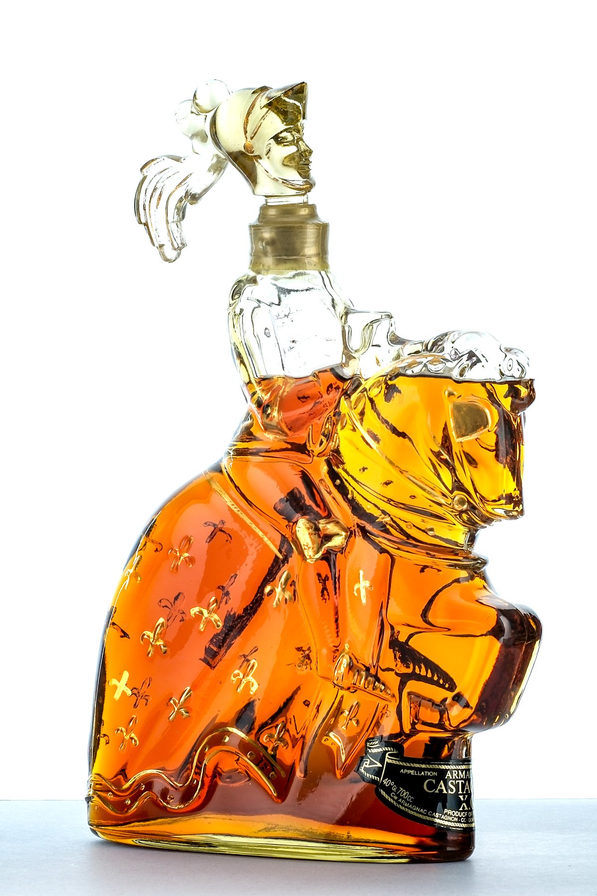 Armagnac Castagnon Figural Knight Decanter