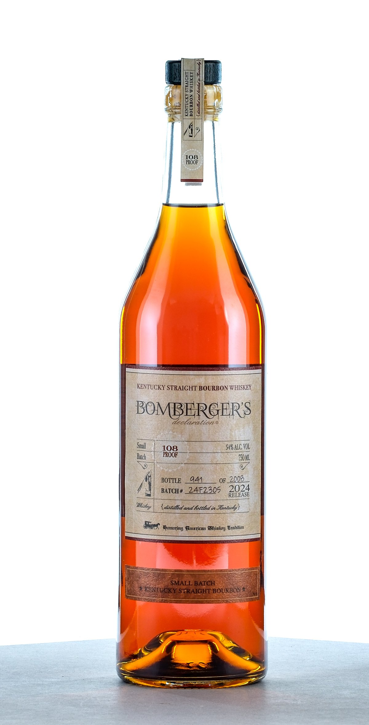 Bomberger's Declaration Kentucky Straight Bourbon Whiskey (2024) Small Batch 108 Proof