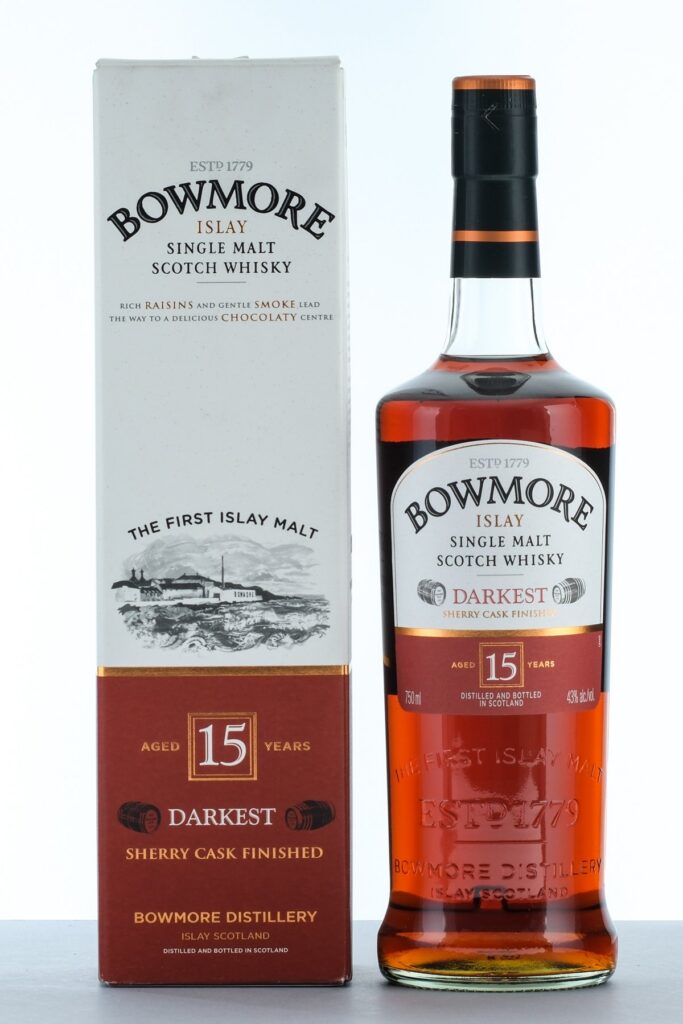 Bowmore 15 Year Old Darkest Sherry Cask Finished Islay Single Malt Scotch Whisky