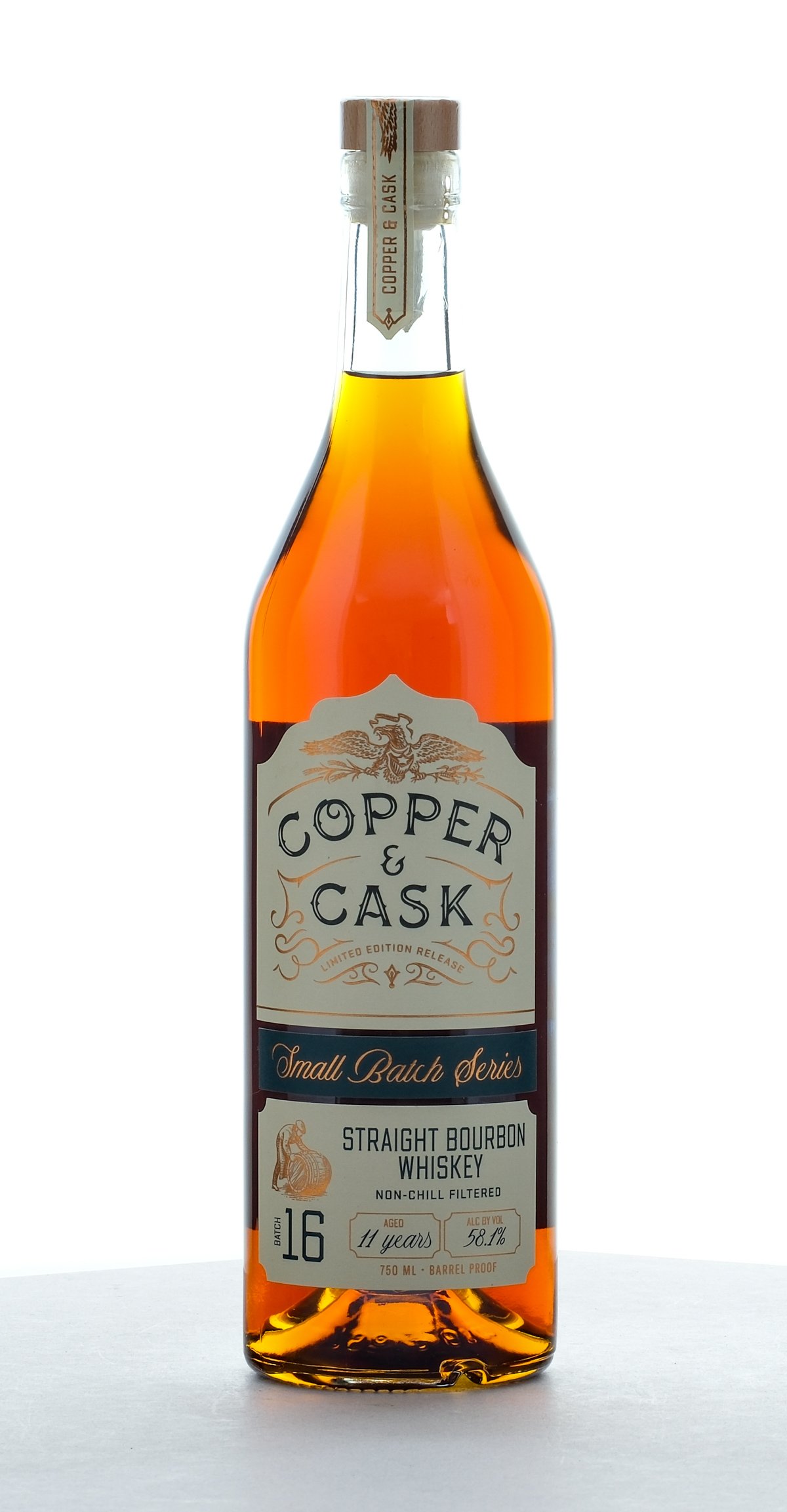 Copper & Cask Small Batch Series Straight Bourbon Whiskey Batch 16 Aged 11 Years
