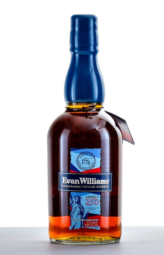 Evan Williams Single Barrel Vintage Bourbon America 250 Commemorative Edition