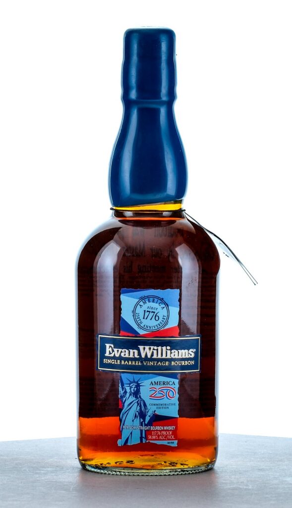 Evan Williams Single Barrel Vintage Bourbon America 250 Commemorative Edition