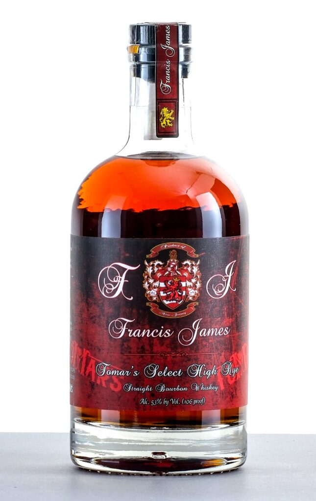 Francis James Tomar's Select High Rye Straight Bourbon Whiskey