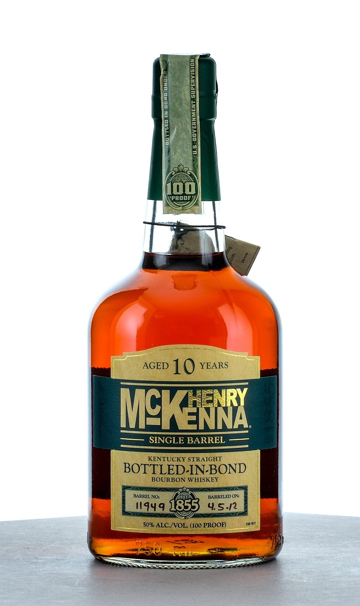 Henry McKenna 10 Year Single Barrel Bottled-in-Bond Bourbon
