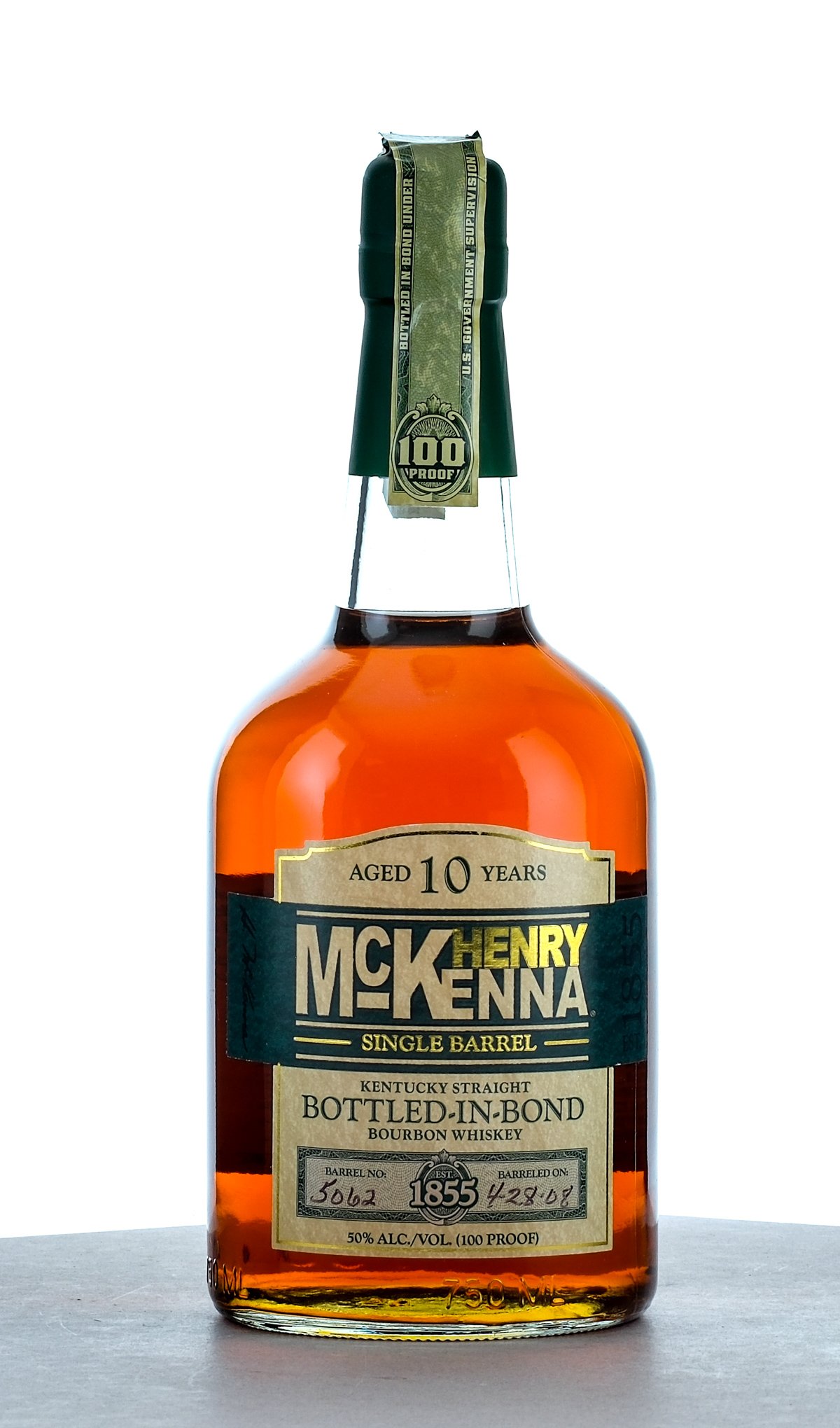 Henry McKenna Single Barrel 10 Year Bottled-in-Bond Bourbon