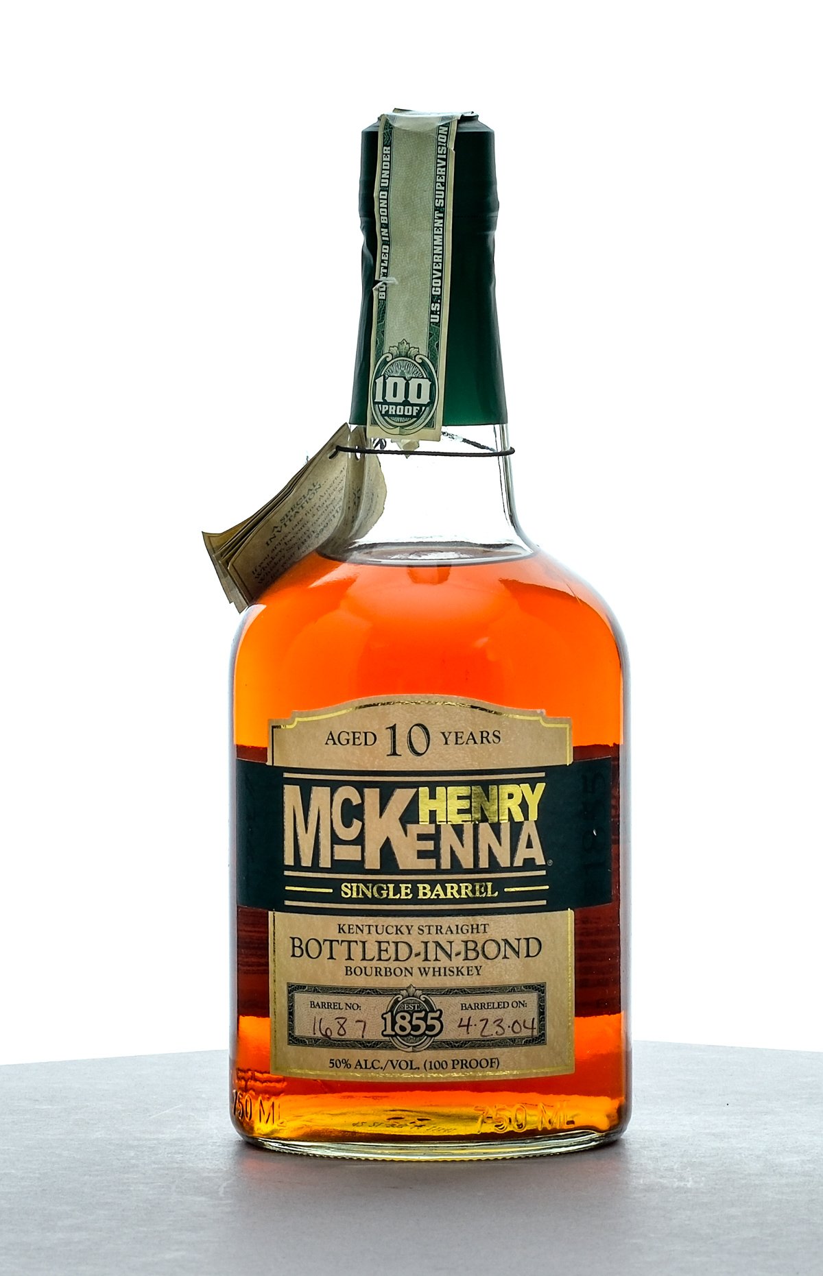 Henry McKenna Single Barrel 10 Year Bottled-in-Bond Bourbon