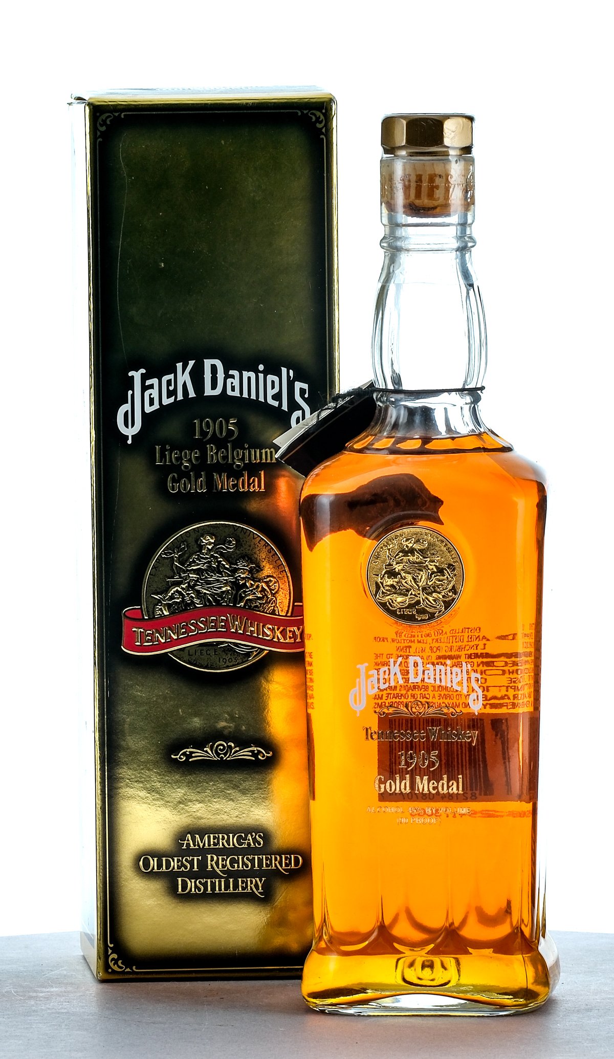 Jack Daniel's 1905 Gold Medal Liege Belgium Tennessee Whiskey
