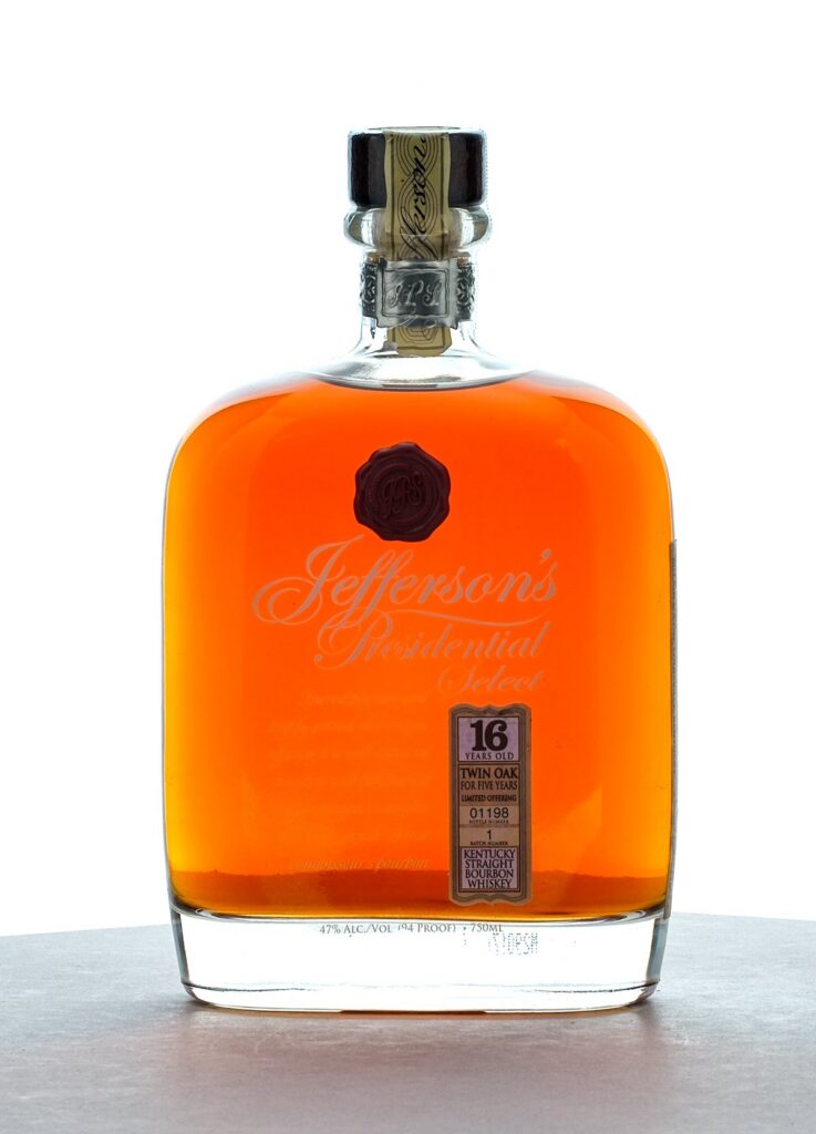 Jefferson's Presidential Select 16 Year Old Twin Oak Kentucky Straight Bourbon Whiskey
