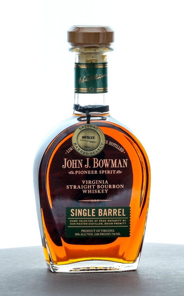 John J. Bowman Single Barrel Virginia Straight Bourbon Whiskey