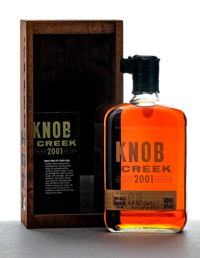 Knob Creek Limited Edition 2001 Kentucky Straight Bourbon Whiskey No 473, Batch 1